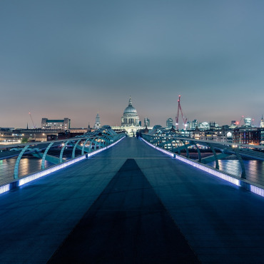 Photo of St Pauls, London taken from Millenium Bridge